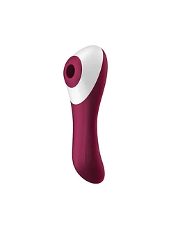 Вакуумний стимулятор із вібрацією Satisfyer Dual Crush Wine Red