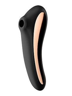 Вакуумний стимулятор з вібрацією Satisfyer Dual Kiss Black