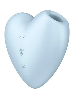Вакуумний стимулятор-серце з вібрацією Satisfyer Cutie Heart Blue