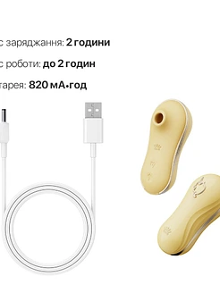 Набір 2в1 Zalo — UNICORN Yellow, віброяйце + вакуумний стимулятор