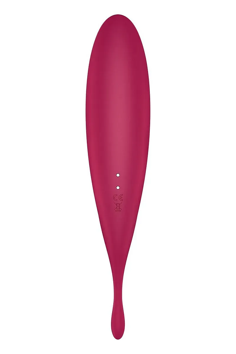 Смарт-вібратор для клітора з вакуумною стимуляцією Satisfyer Twirling Pro+ dark red