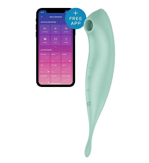 Смарт-вібратор для клітора з вакуумною стимуляцією Satisfyer Twirling Pro+ Mint