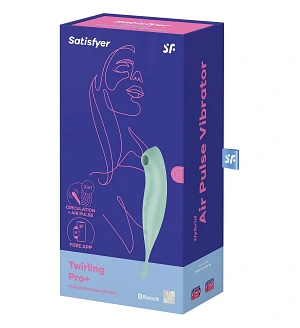 Смарт-вібратор для клітора з вакуумною стимуляцією Satisfyer Twirling Pro+ Mint