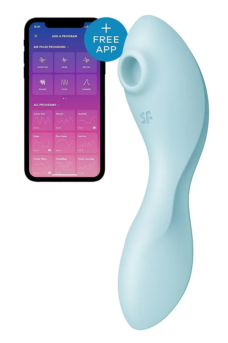 Вакуумний смарт-стимулятор із вібрацією Satisfyer Curvy Trinity 5, керування зі смартфона