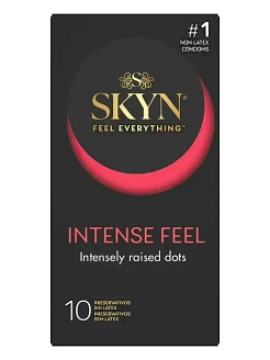 Безлатексні преміум-презервативи SKYN Intense Feel 10 шт, точковий рельєф