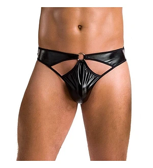 Чоловічі стринги Passion 033 THONG PAUL S/M Black, під латекс