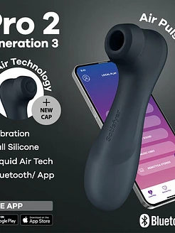 Вакуумний кліторальний стимулятор Satisfyer Pro 2 Generation 3 with Liquid Air Connect App Dark Grey