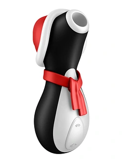 Вакуумний кліторальний стимулятор Satisfyer Penguin Holiday Edition, у шапочці та шарфі