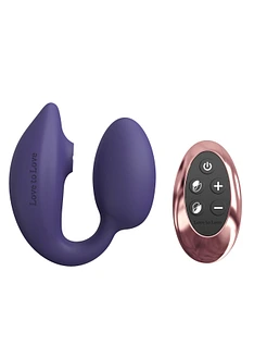 Віброяйце з вакуумною кліторальною стимуляцією Love To Love Wonderlover MIDNIGHT INDIGO