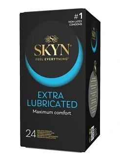 Безлатексні преміум-презервативи SKYN Extra Lubricated 24 шт, на 40 % більше змазки