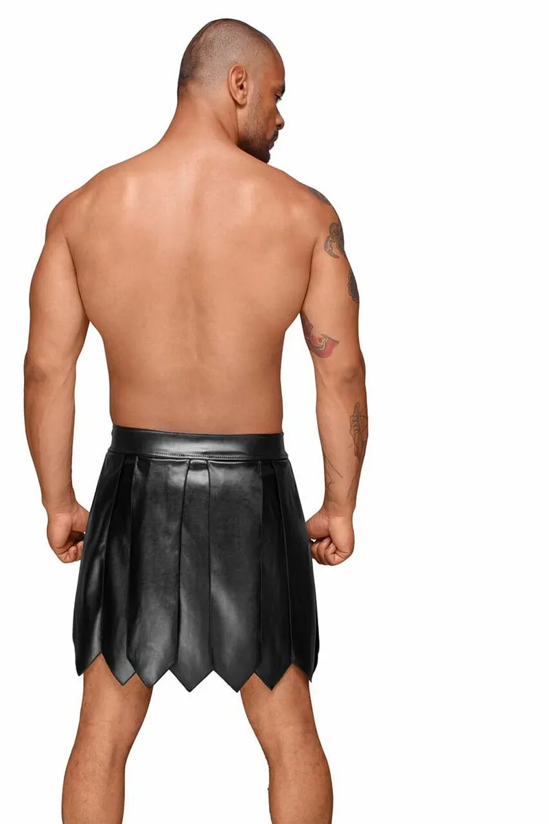 Чоловіча спідниця гладіатора Noir Handmade H053 Eco leather men's gladiator skirt, XL, екошкіра