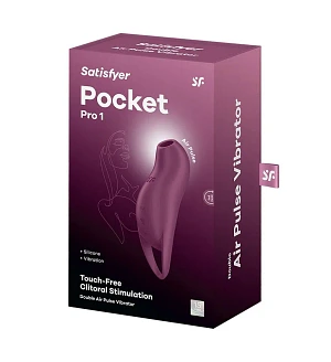Вакуумний кліторальний стимулятор з вібрацією Satisfyer Pocket Pro 1