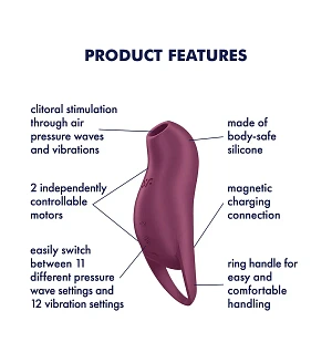 Вакуумний кліторальний стимулятор з вібрацією Satisfyer Pocket Pro 1