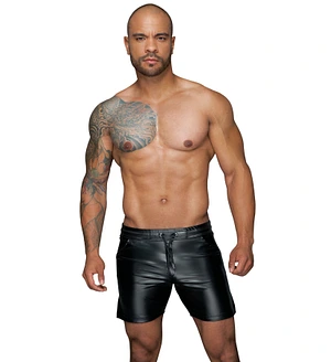 Чоловічі шорти з мокрим ефектом Noir Handmade H061 Powerwetlook shorts, 3XL