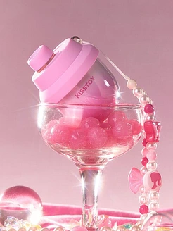 Вакуумний стимулятор-брелок KISSTOY Kiss Pods, 5 рівнів інтенсивності + Turbo-режим, 2 насадки