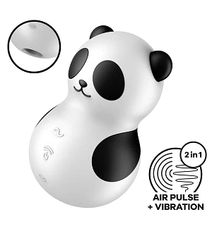 Вакуумний стимулятор з вібрацією Satisfyer Pocket Panda, 12 режимів вібрації, 11 рівнів вакууму