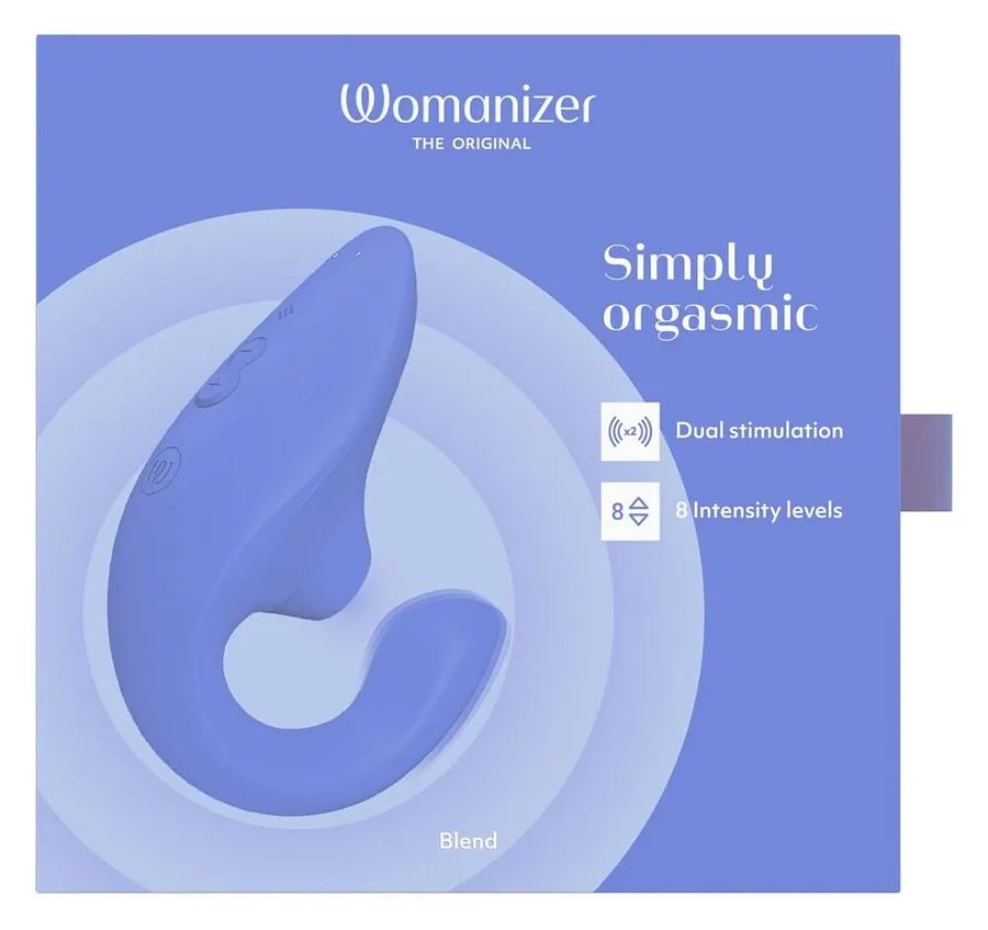 Вагінально-кліторальний стимулятор Womanizer Blend Vibrant, вібрація + вакуум, 2 мотори